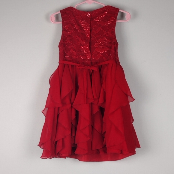 Red Rose Petal Dress - Picture 3 of 4